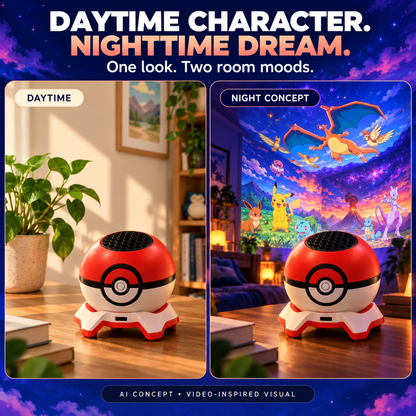 ✨ Fantasy Room Projector – Red & White Ball Design