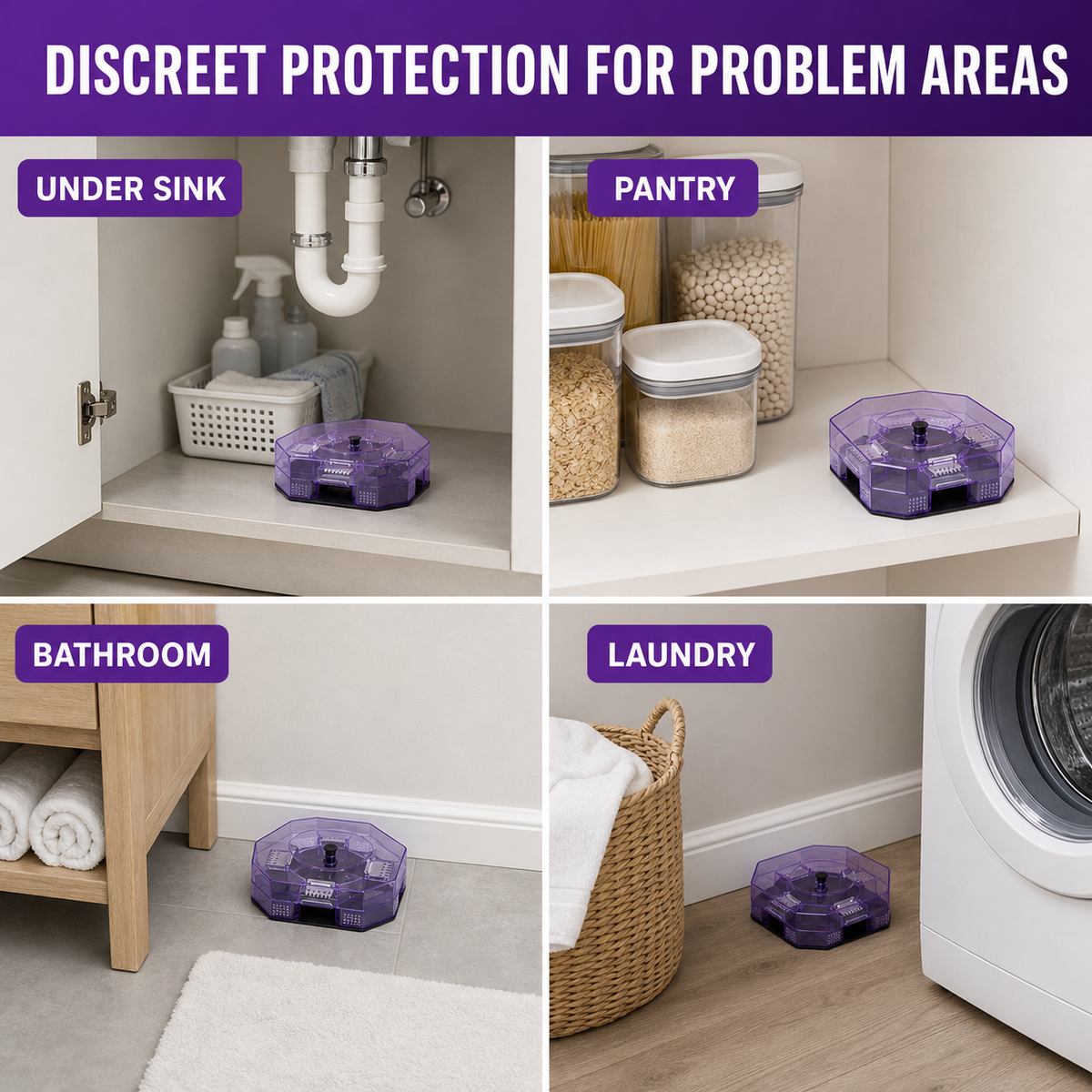 🪳 Reusable No-Spray Roach Trap – 4 One-Way Entrances