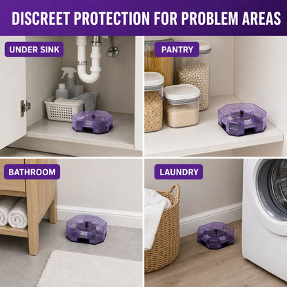 🪳 Reusable No-Spray Roach Trap – 4 One-Way Entrances