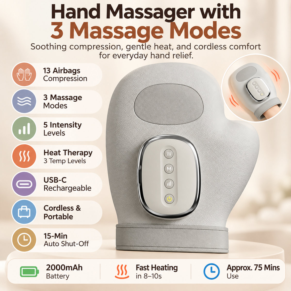 Cordless Hand Massager with Heat — Your Everyday Wind-Down