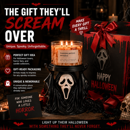 🖤Halloween Ghost Candle Holder – Unique Horror Gift for Candle Lovers & Spooky Decor Fans
