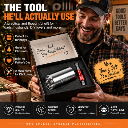 ⚙️ 2-Piece Self-Adjusting Universal Socket Set – For Nuts, Bolts, Hooks & Everyday Fixes