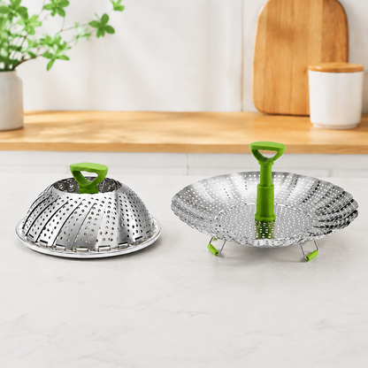 🥦 Expandable Steamer Basket – Turn Your Everyday Pot Into a Steamer
