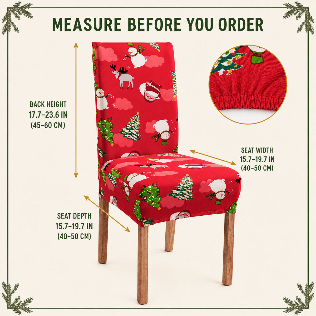 ✨ Christmas Stretch Dining Chair Covers – Instant Holiday Makeover🔥