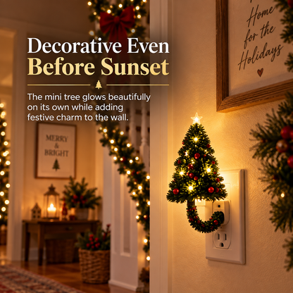 🎄 Christmas Tree Plug-In Projector Night Light – Festive Ceiling & Wall Holiday Display