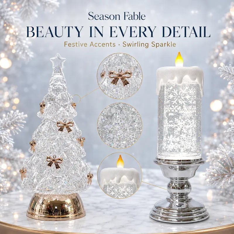❄️ Musical Christmas Snow Globe Lantern | Swirling Snow & Warm LED