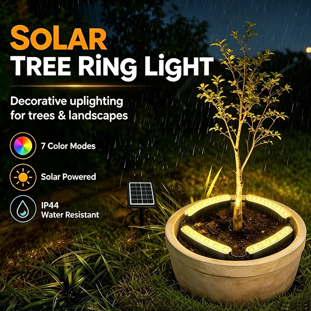 Solar Outdoor Tree Ring Uplights