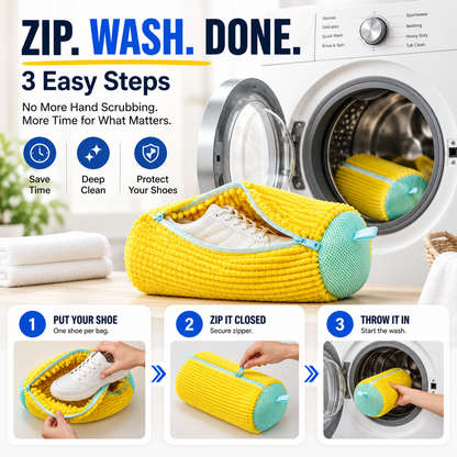 👟No-Scrub Shoe Washing Bag – Clean & Protect Your Sneakers In The Washing Machine