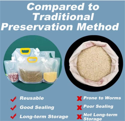 🌾 Reusable Airtight Grain Storage Bag – Seal, Carry & Pour With Ease