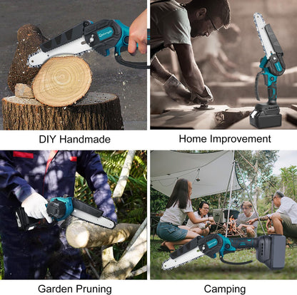 ⚡ 6-Inch Cordless Mini Chainsaw – Cut Faster, Work Easier