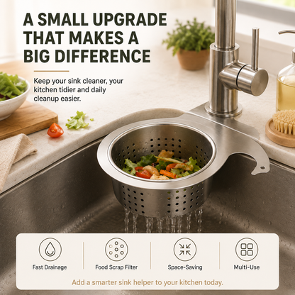 🧽Stainless Steel Sink Strainer Basket-Keep Your Sink Cleaner