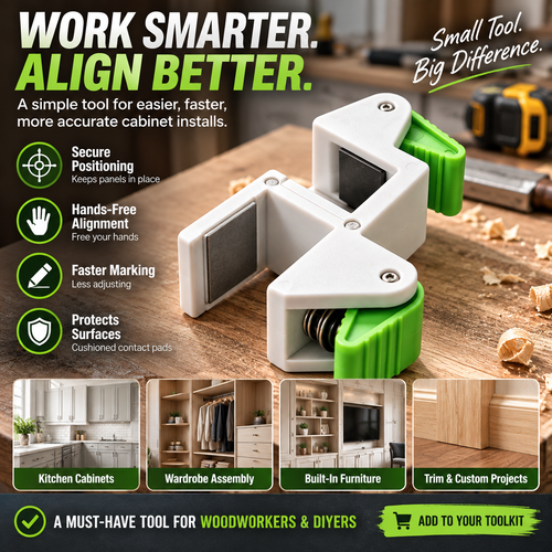 🛠️ Cabinet Installer’s Third Hand – Dual-Side Filler Clamp for Aligning, Scribing & Marking