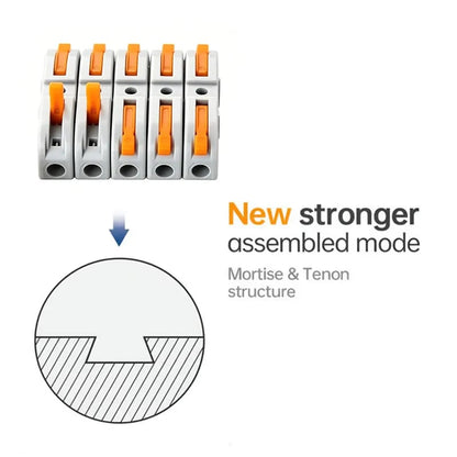 💯Universal Quick Lever Electrical Wire Connectors (24-12 AWG) Assortment (50/100Pcs) + Wire Stripper