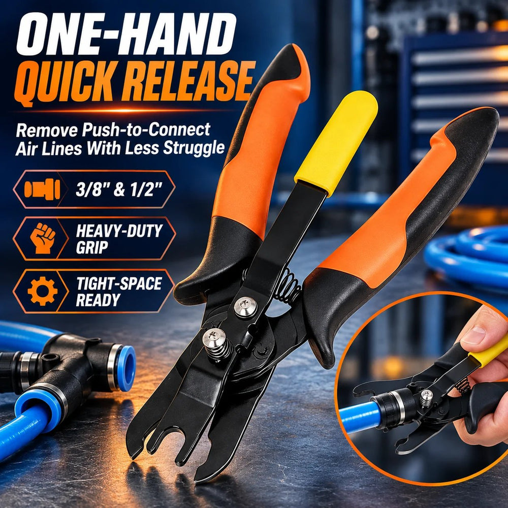 Heavy duty push-to-connect fitting remover pliers