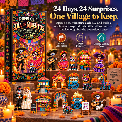 🌼 Pueblo del Día de Muertos 2026 – 24-Day Collectible Village Countdown