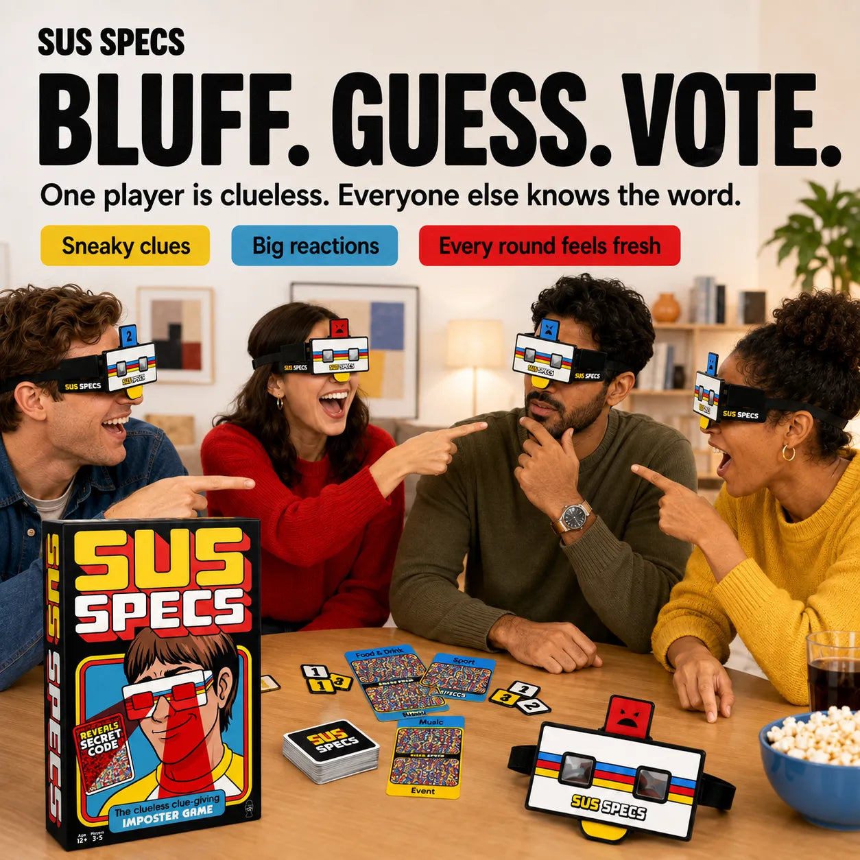 Lucky Egg Sus Specs - The Clueless Clue-Giving Imposter Game