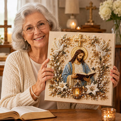 🔥Limited time 70% OFF -✝️ DIY Jesus Pearl Art Kit | 3D Pearl-Style Christian Artwork for Prayer Corners & Faith Gifts