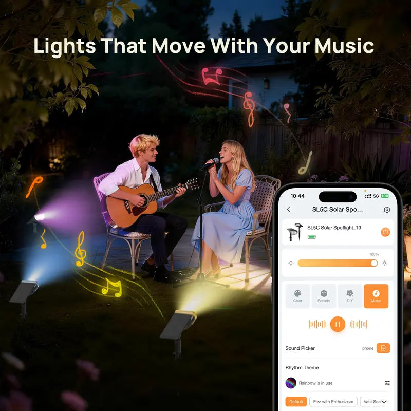 💡🌈Smart Solar Color-Changing Landscape Spotlights – 2 Pack