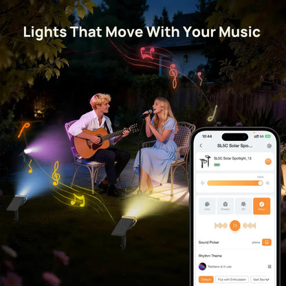 💡🌈Smart Solar Color-Changing Landscape Spotlights – 2 Pack