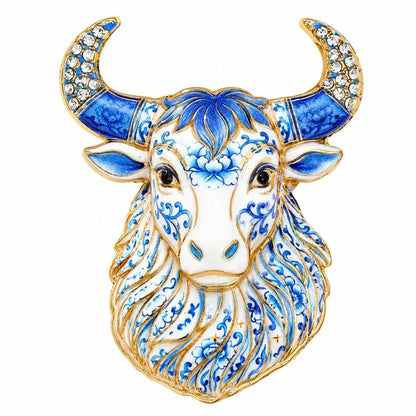♈ Luxury Zodiac Enamel Brooch – Colorful Astrology Lapel Pin for Blazers, Coats & Gifts