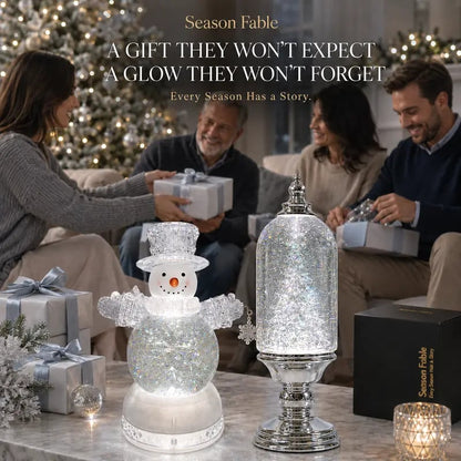 ⛄Illuminated Musical Christmas Snow Globe Lantern