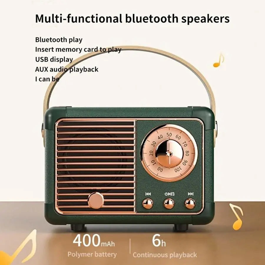 🔥Flash Sale: 50% OFF🎁Portable Retro Bluetooth Speaker with Rechargeable Battery