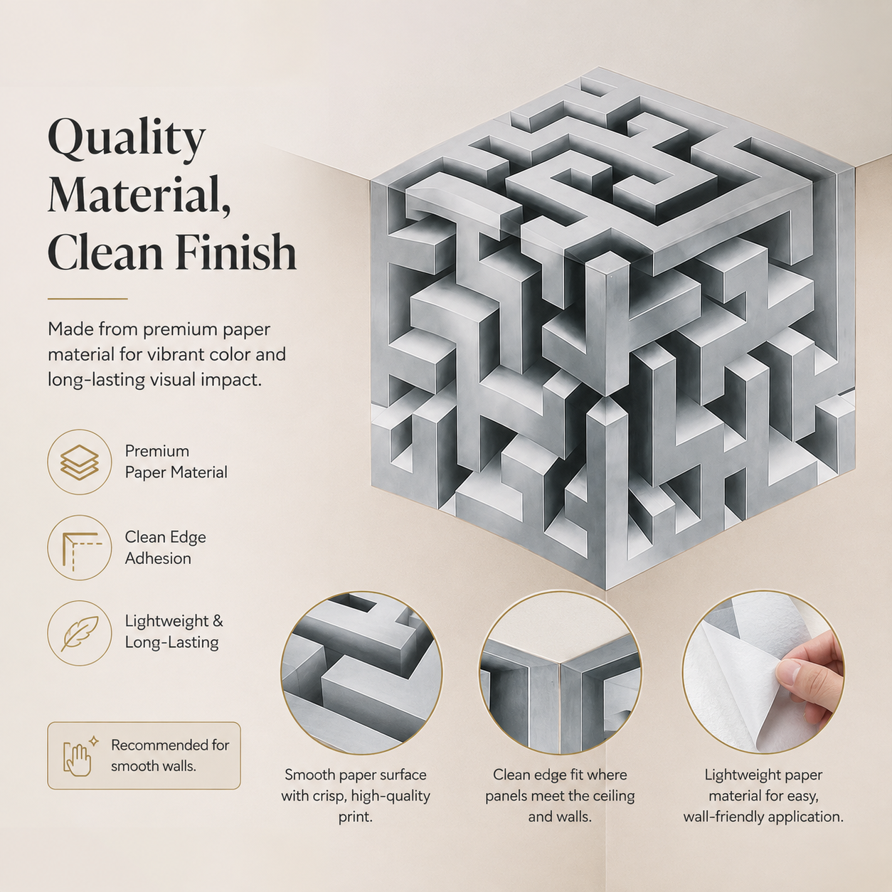 ✨3D Optical Corner Wall Decal