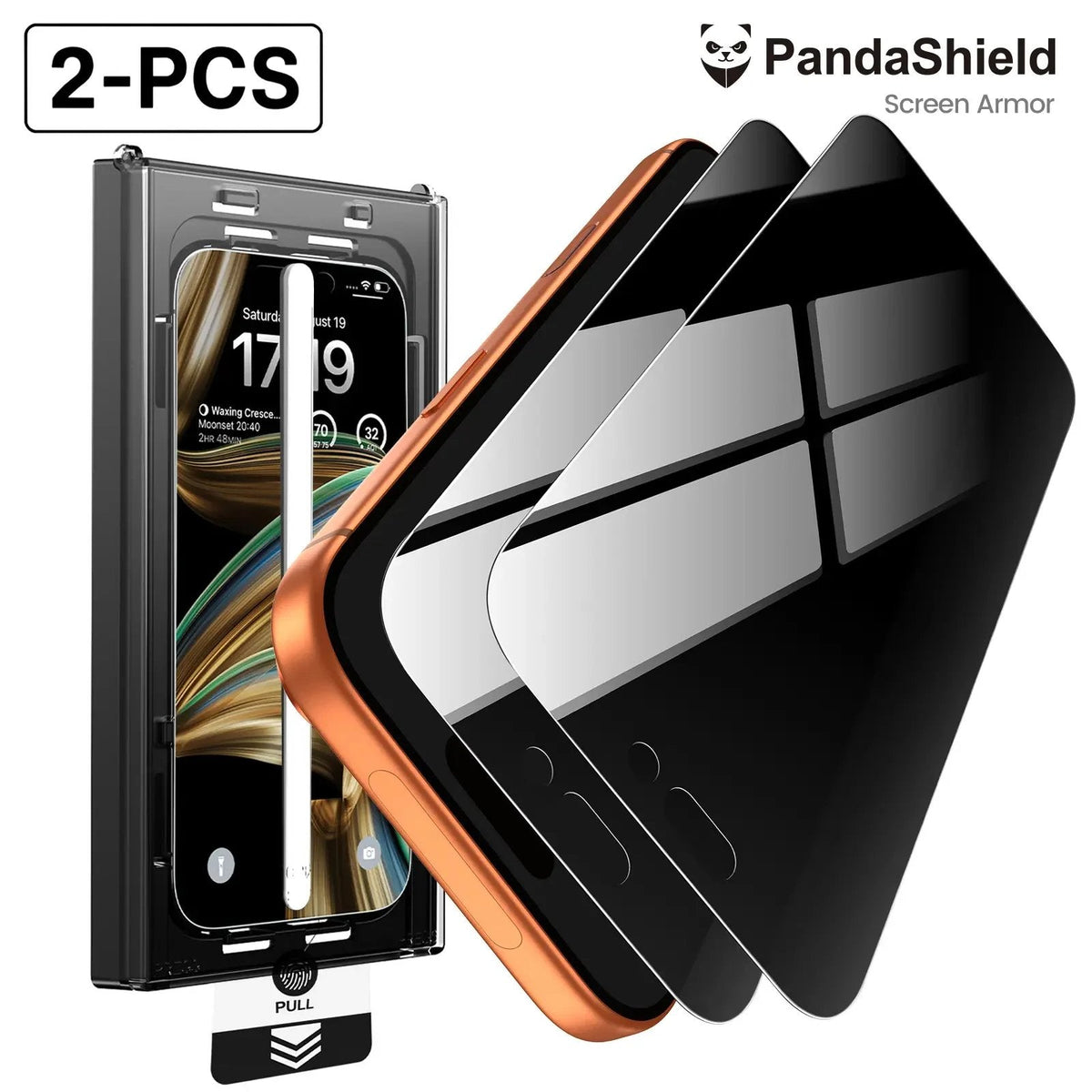 📱 PandaShield 2-Pack iPhone Screen Protectors – Privacy & HD Tempered Glass