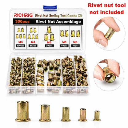 🛠️Head Rivet Nut Tool, M3 M4 M5 M6 M8 Rivnut Kit
