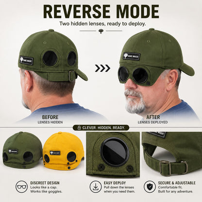 🧢2-in-1 Pilot Baseball Cap