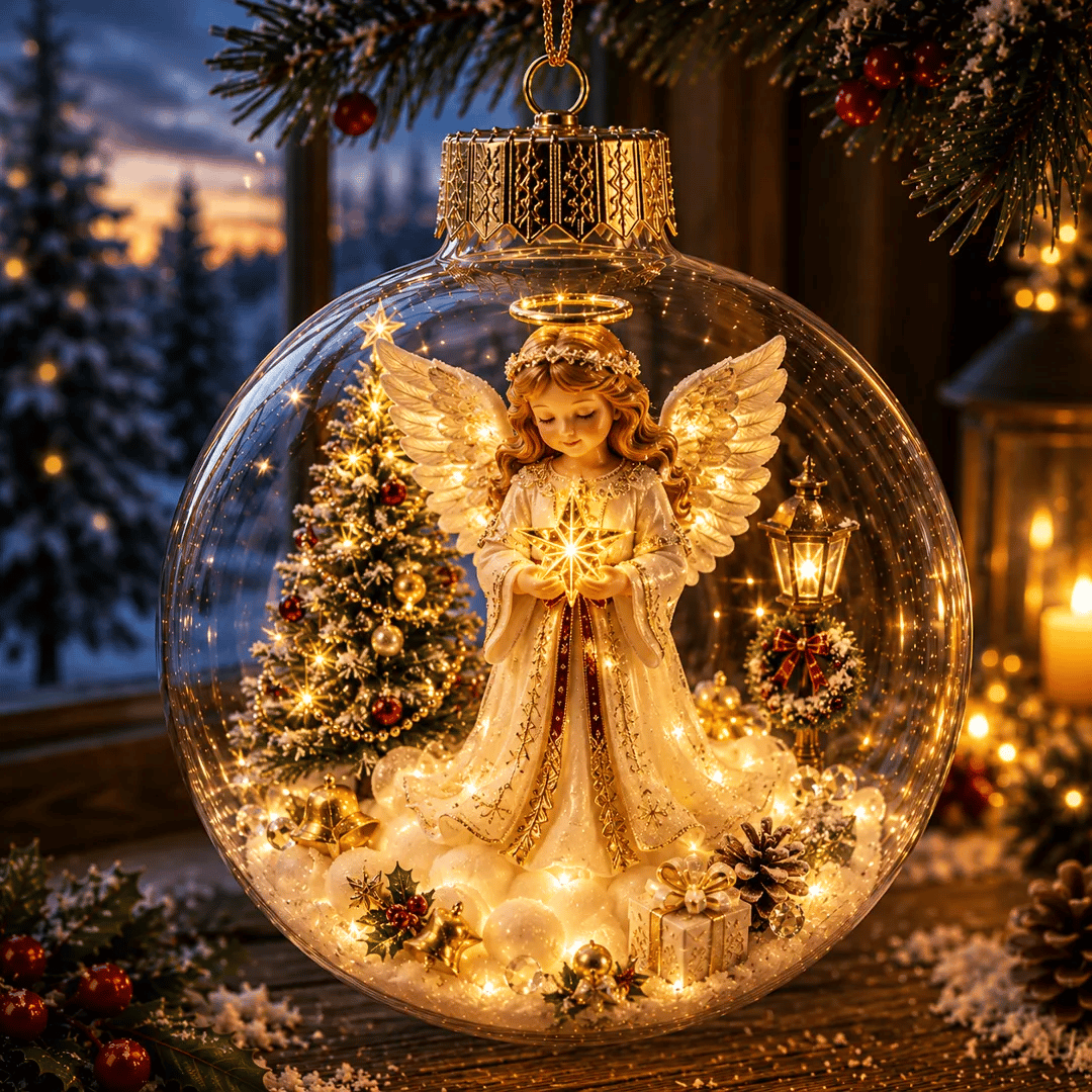 ✨Limited time 50% OFF -✨🎄 Glowing Christmas Story Ornament – Light-Up Mini Holiday Scene