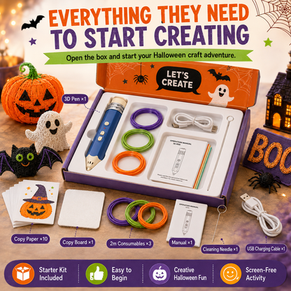 🎃Wireless 3D Drawing Pen-Turning Halloween Ideas Into Something You Can Hold