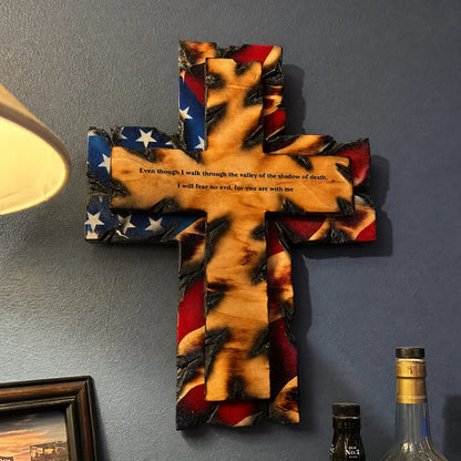 🎁🎉Only $39.99 This Week🌟🎉Patriotic American Flag Wooden Cross Wall Decor