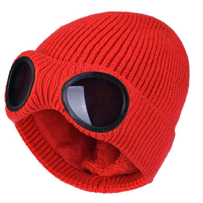 ❄️ Fleece-Lined Goggle Beanie – Warm, Cozy & Ready for Winter