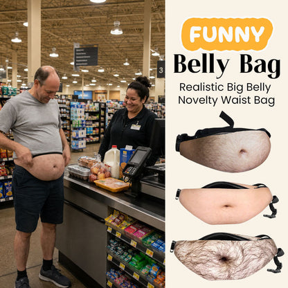 😂 Realistic Belly Waist Bag – Funny Hidden Fanny Pack & Gag Gift
