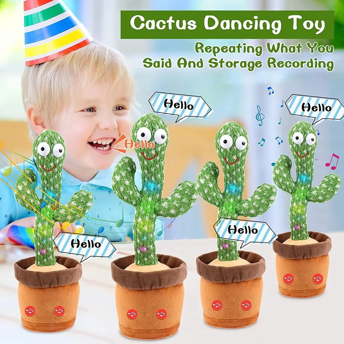 🌵 Dancing Talking Cactus Toy – Sings, Repeats & Dances for Endless Fun!