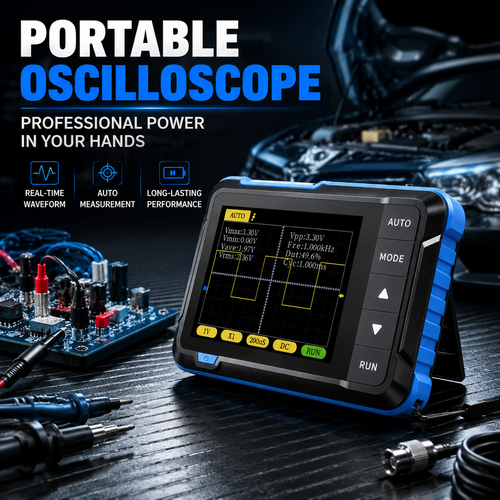 🚗 Pocket Digital Oscilloscope – Portable Signal Tester for Car Audio Tuning, Circuit Diagnostics & DIY Electronics ⚡