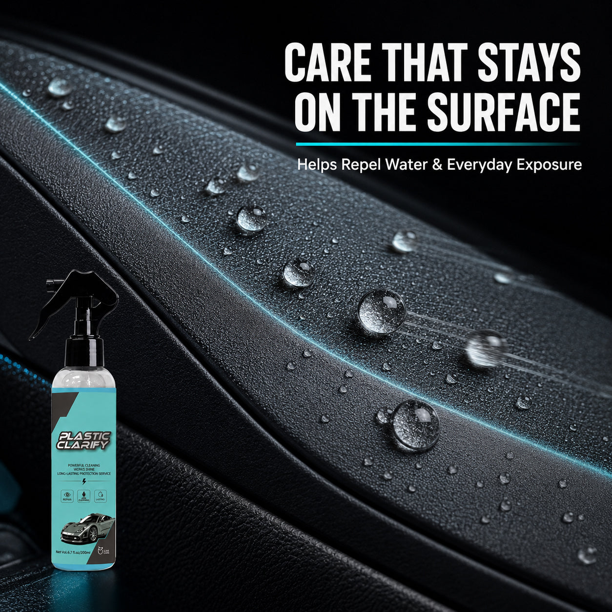 🚗 Restore Your Car’s Deep Black Finish – 200mL Tire & Plastic Trim Restorer Spray for Faded Automotive Surfaces