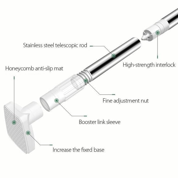 ✨Drill-Free Adjustable Tension Rod – No Drilling, No Damage