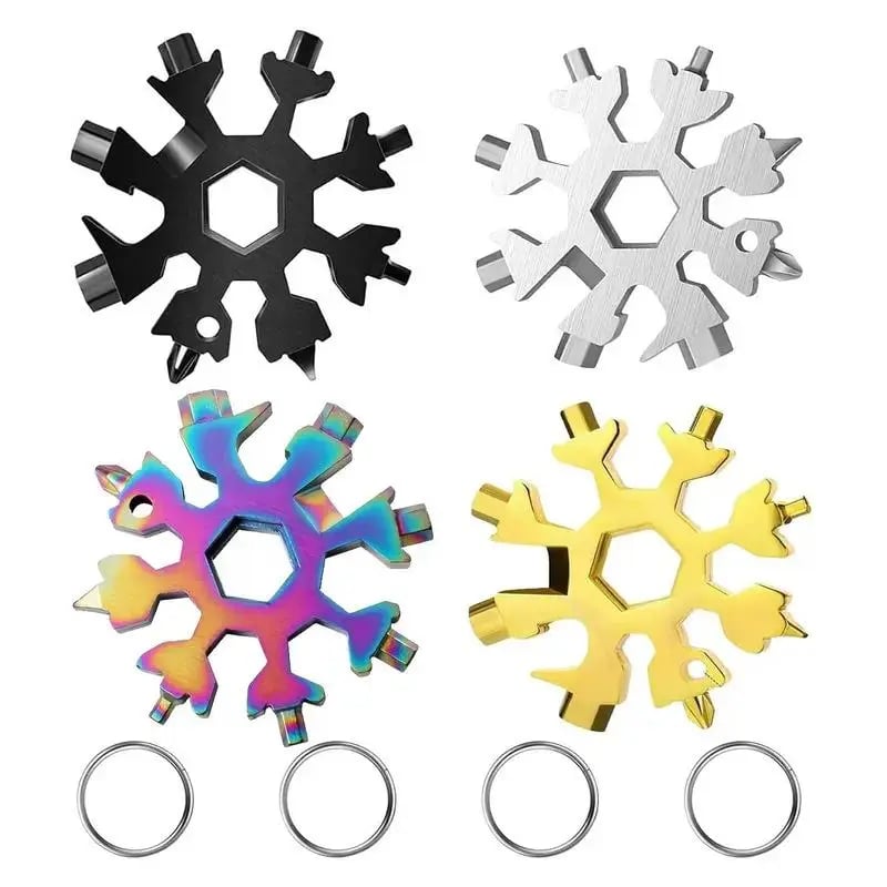 18-in-1 Stainless Steel Snowflake Pocket Multitool