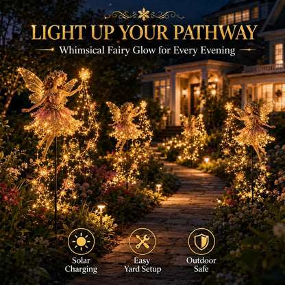 ✨ Enchanted Flower Fairy Solar Garden Light – Magical Glowing Outdoor Christmas Yard Decor 🧚🌸