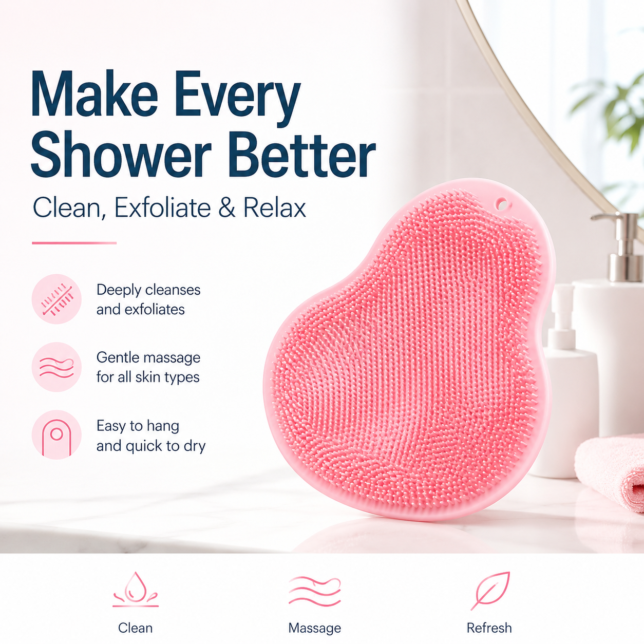 ✨ Hands-Free Foot Scrubber – Deep Clean, Massage & Exfoliate