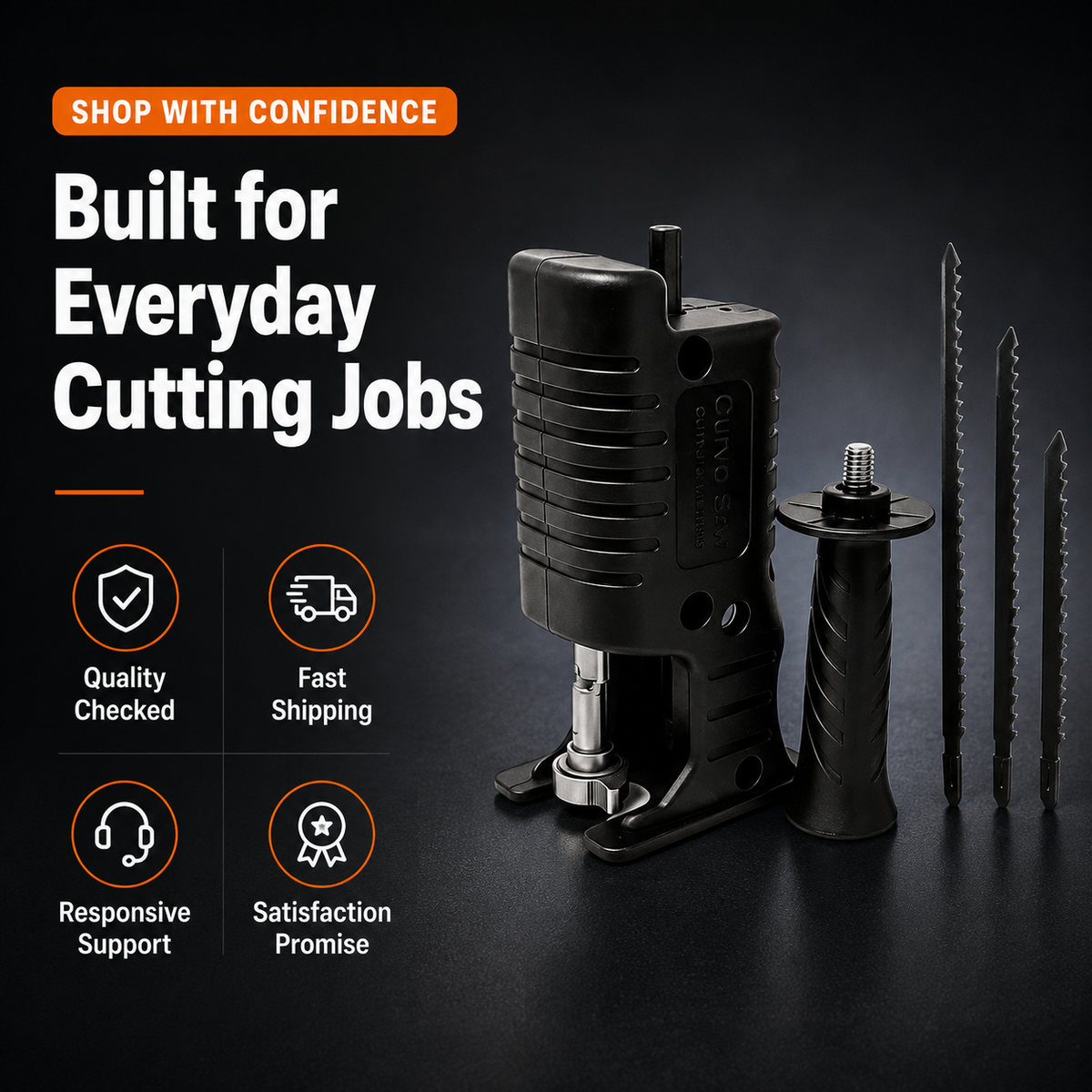 Electric Cutter Adapter for Drill Quick Installation Reciprocating Cutter Adapter for Precise Wood Cutting