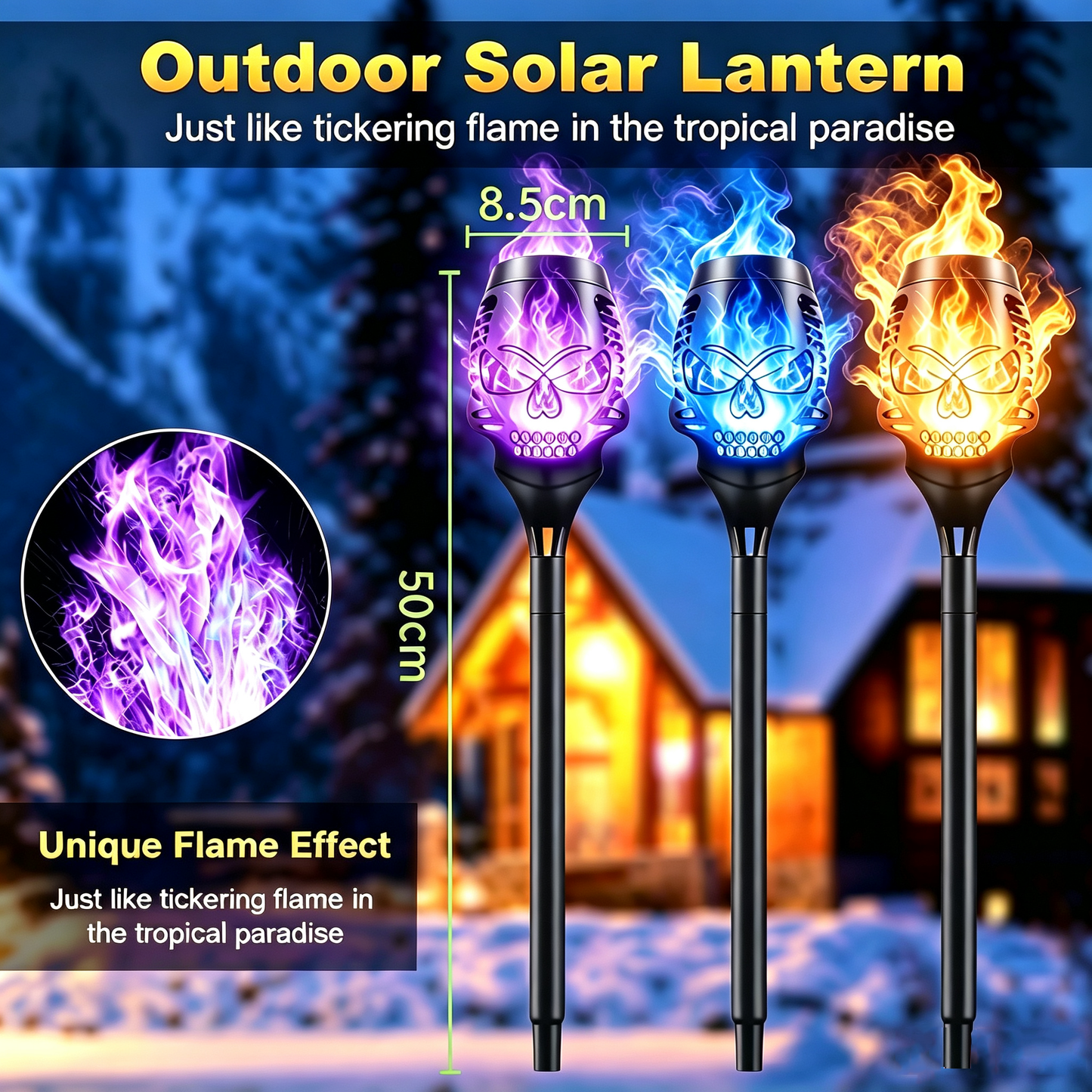 🔥Halloween Solar Skull Flame Lights💀