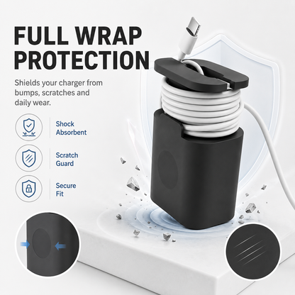 2PCS 2-in-1 Silicone Charger Protector with Cord Wrap for 18W/20W Adapters ✅