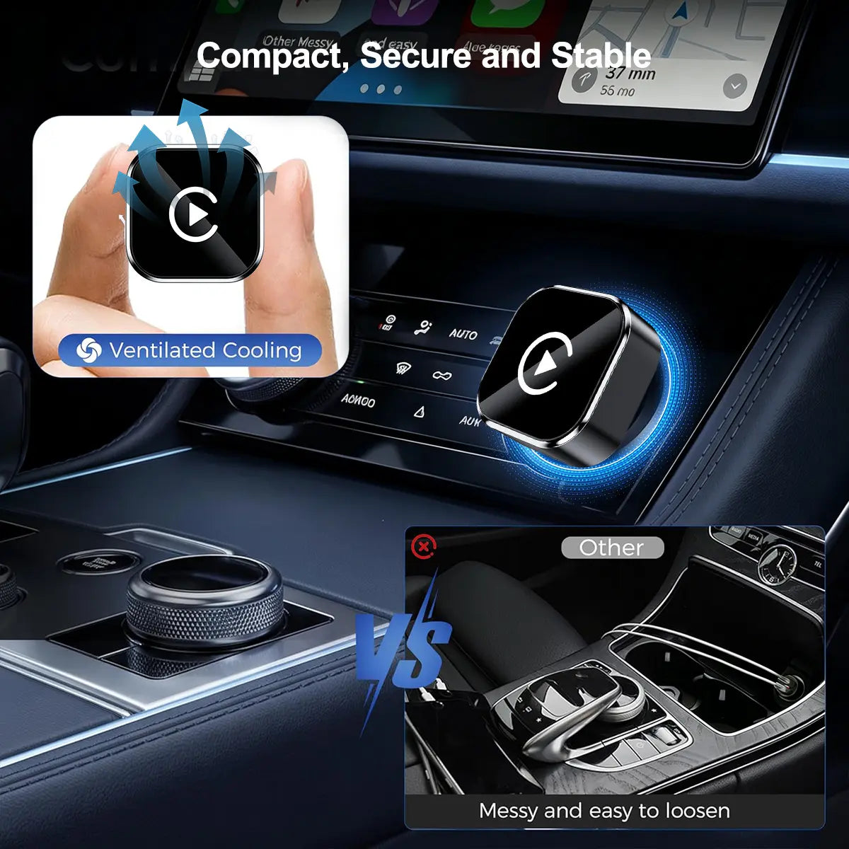 2026 New Wireless CarPlay Adapter - iPhone & Android Compatible with Quick connection