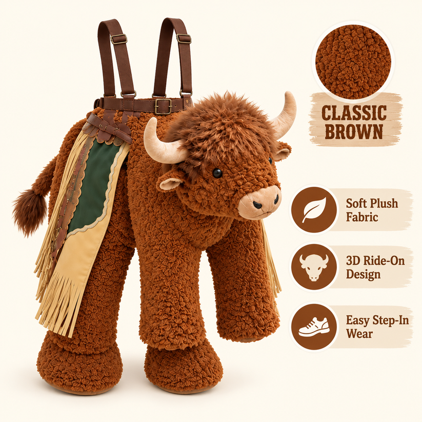 🤠Kids Rodeo Bull Ride-On Costume – Cowboy Halloween Costume