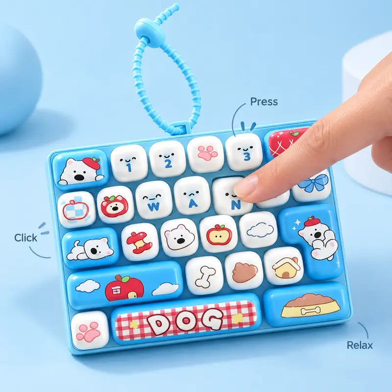 ⌨️ Cute Mini Keyboard Keychain – 4 Adorable Pastel Styles! 💕