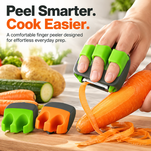 🥕2Pcs Palm Vegetable Peeler – Finger Grip Kitchen Tool for Faster & Easier Food Prep