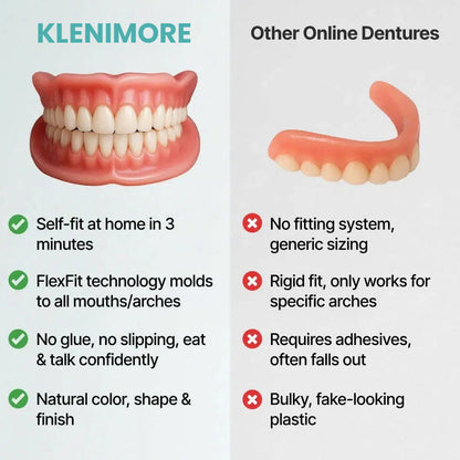 Realistic Upper & Lower Dentures - Natural-Looking Teeth Replacement